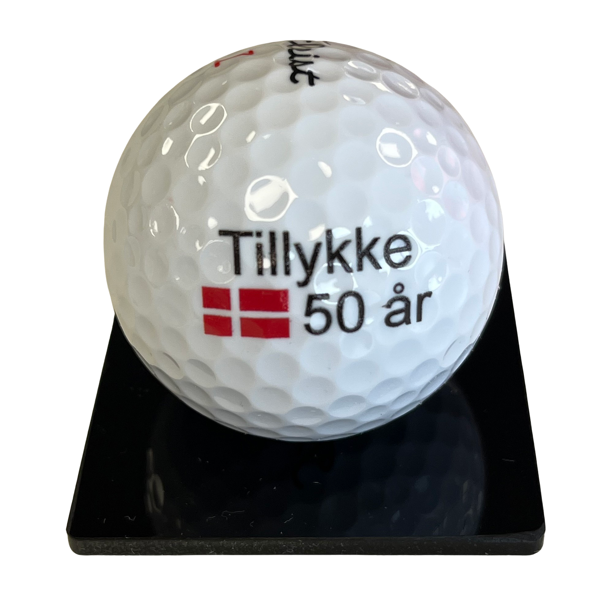 Golfbolde - 3 stk - Tillykke 50 år - med flag