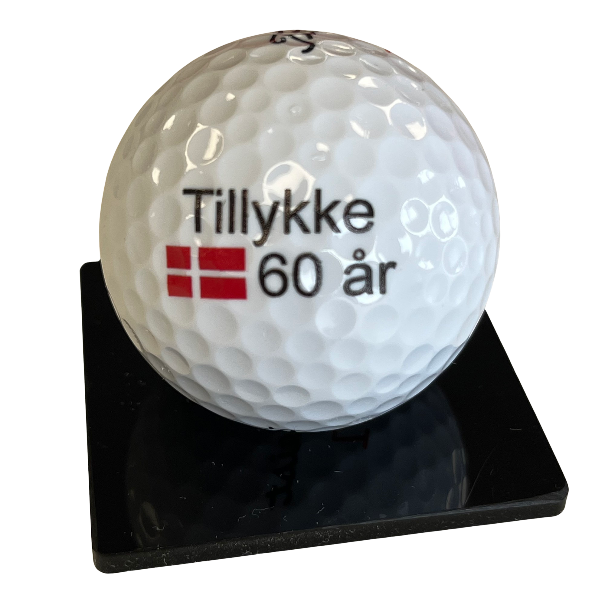Golfbolde - 3 stk - Tillykke 60 år - med flag