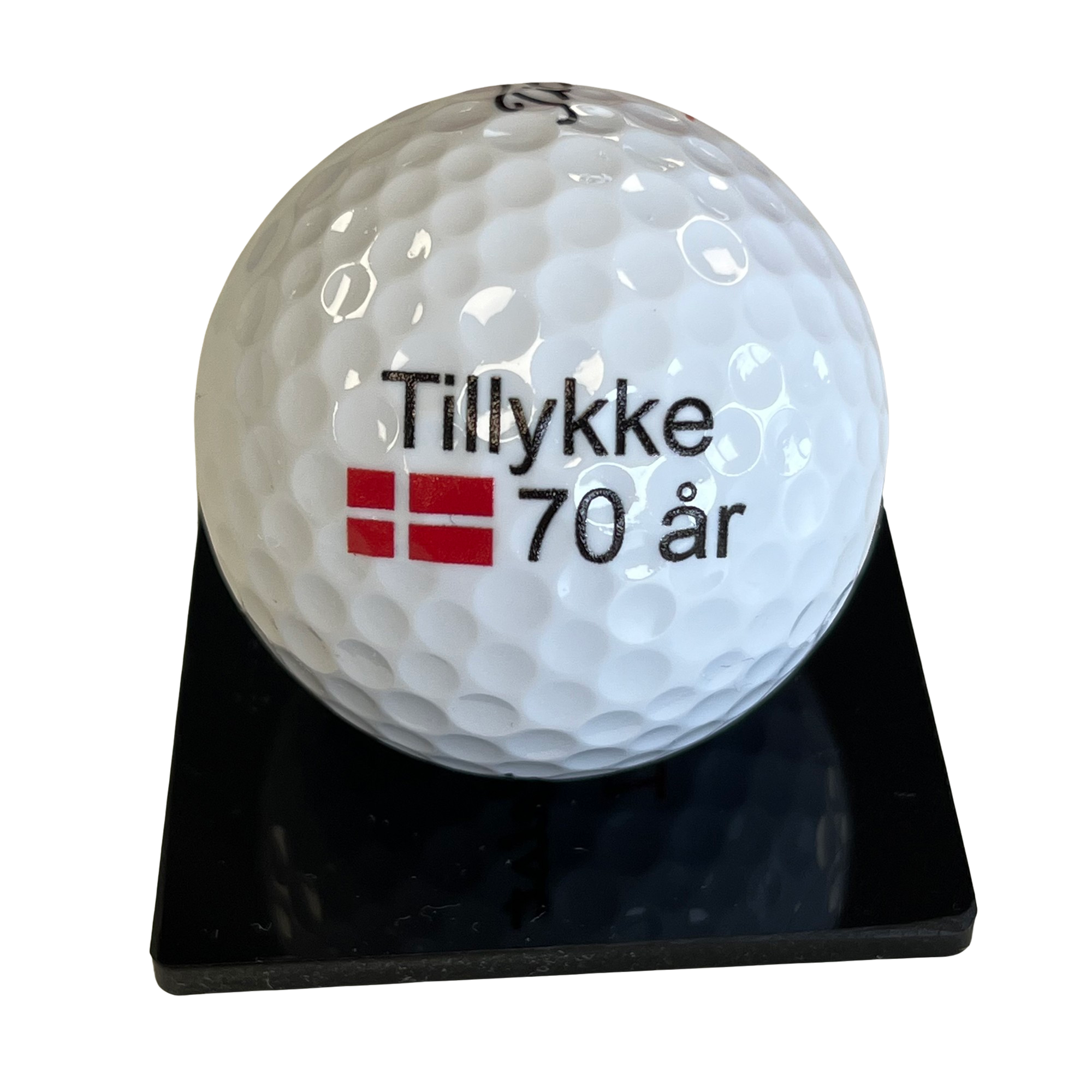 Golfbolde - 3 stk - Tillykke 70 år - med flag
