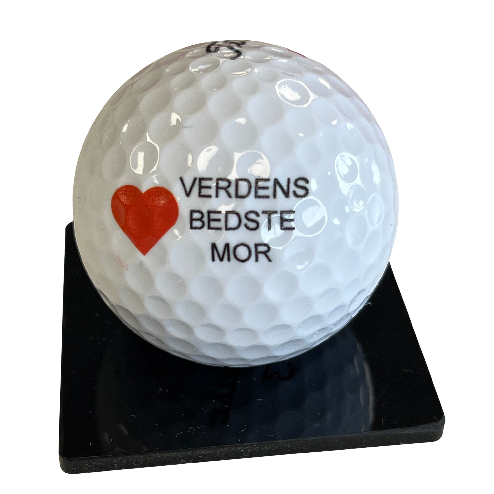 Golfbolde - 3 stk - Verdens bedste mor - med hjerte