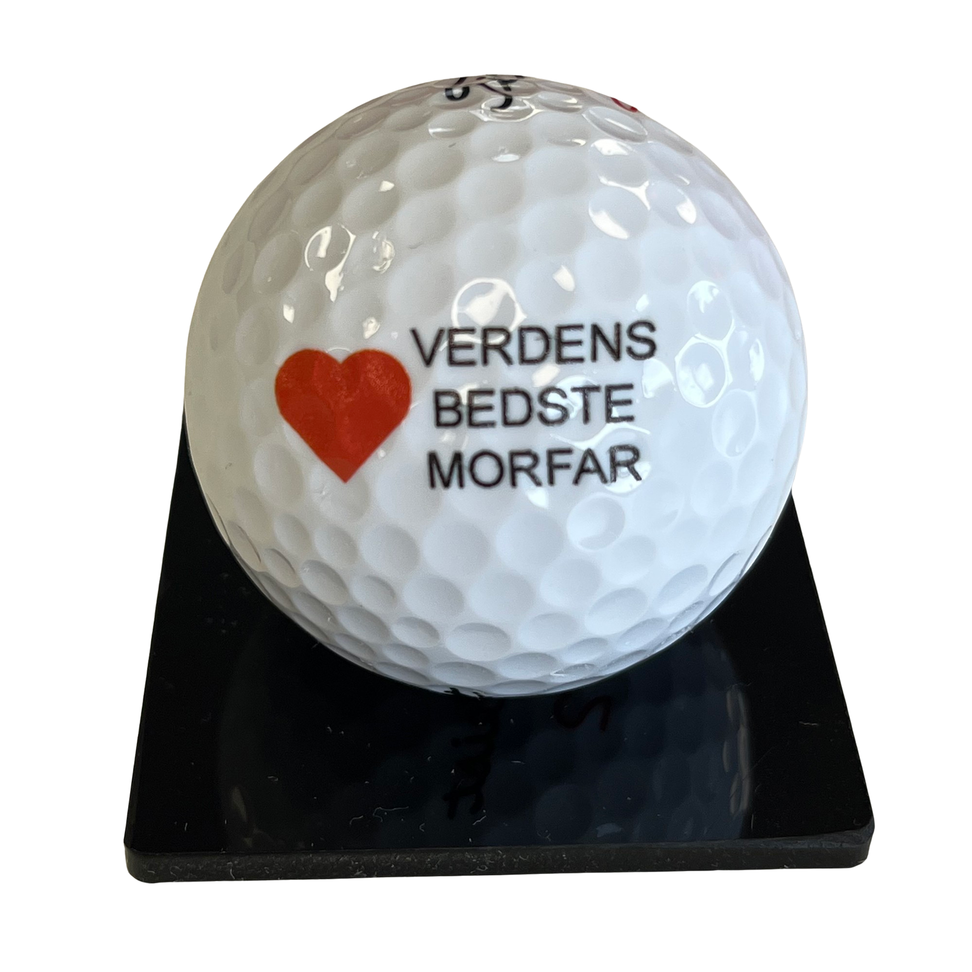 Golfbolde - 3 stk - Verdens bedste morfar - med hjerte