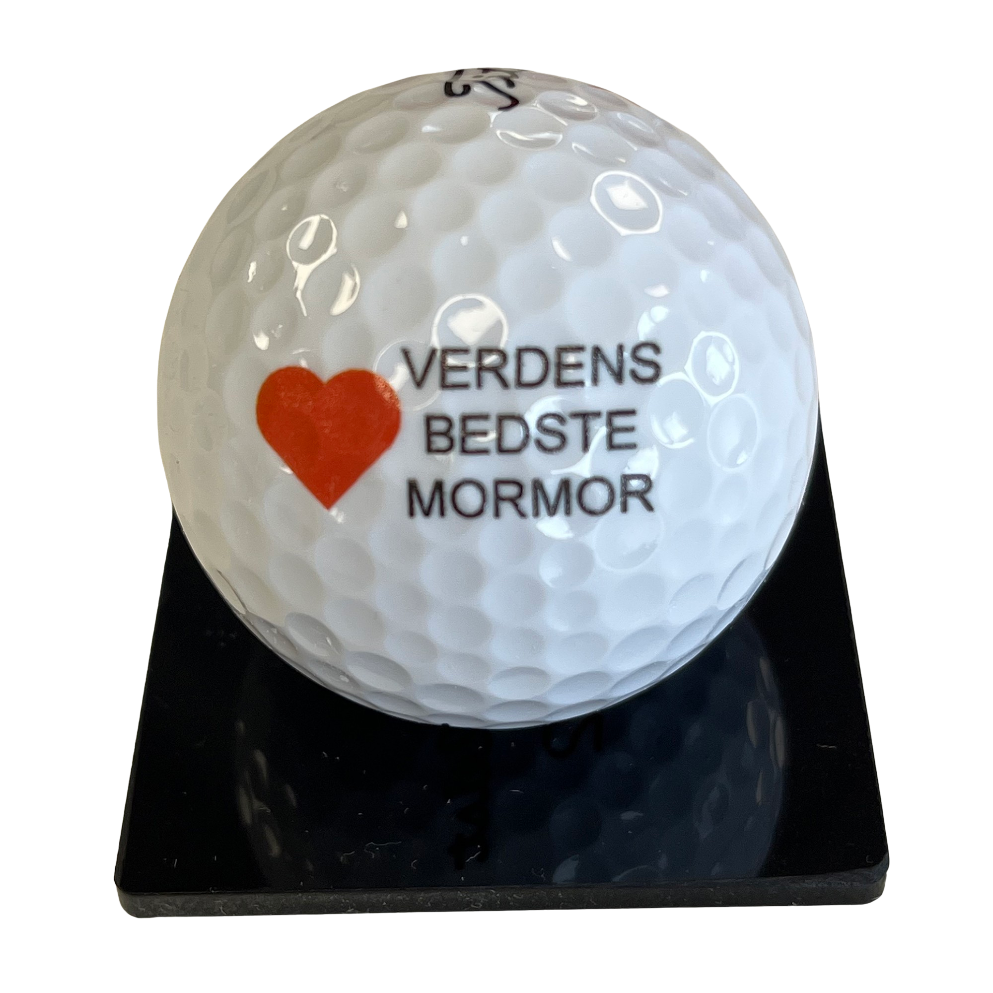 Golfbolde - 3 stk - Verdens bedste mormor - med hjerte