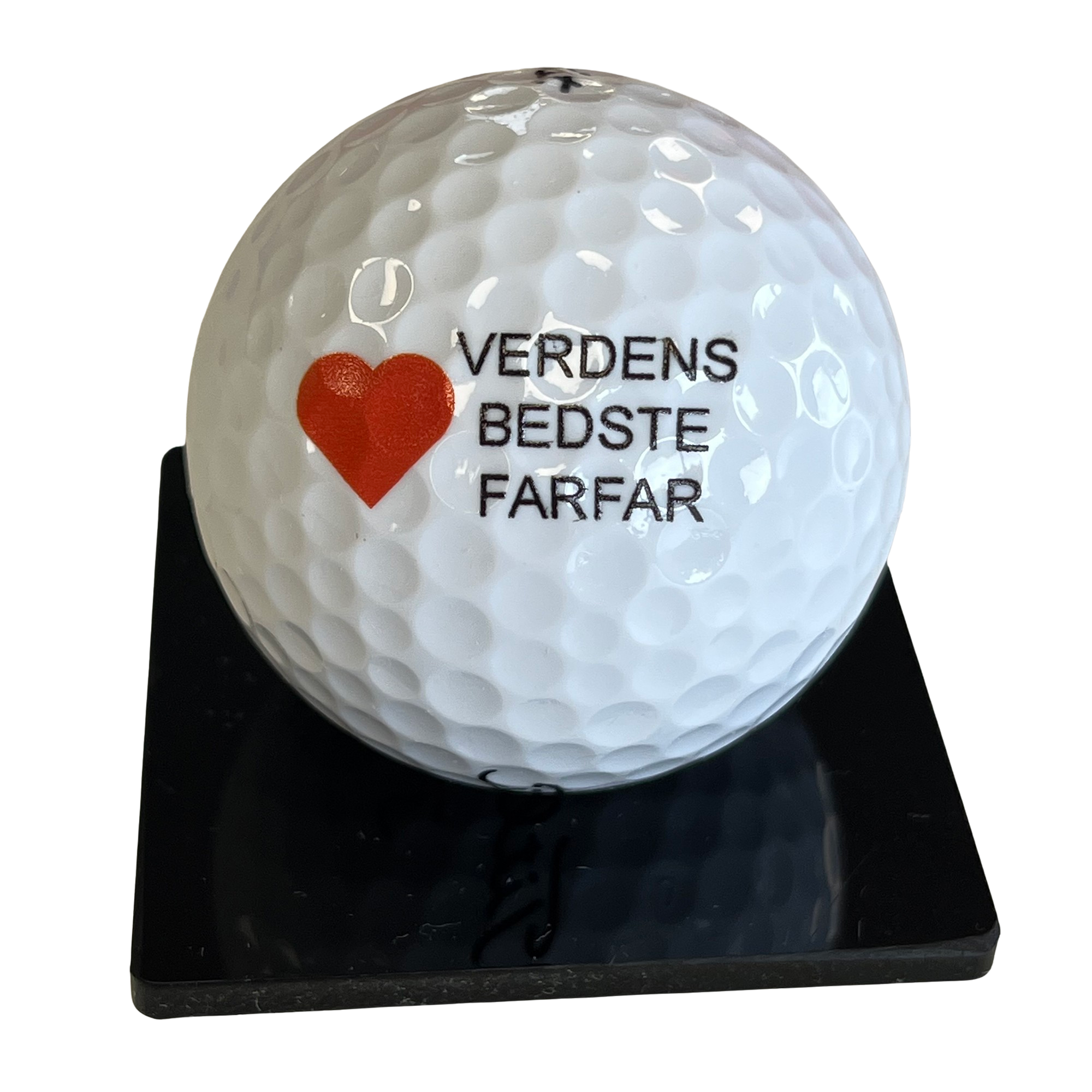 Golfbolde - 3 stk - Verdens bedste farfar - med hjerte
