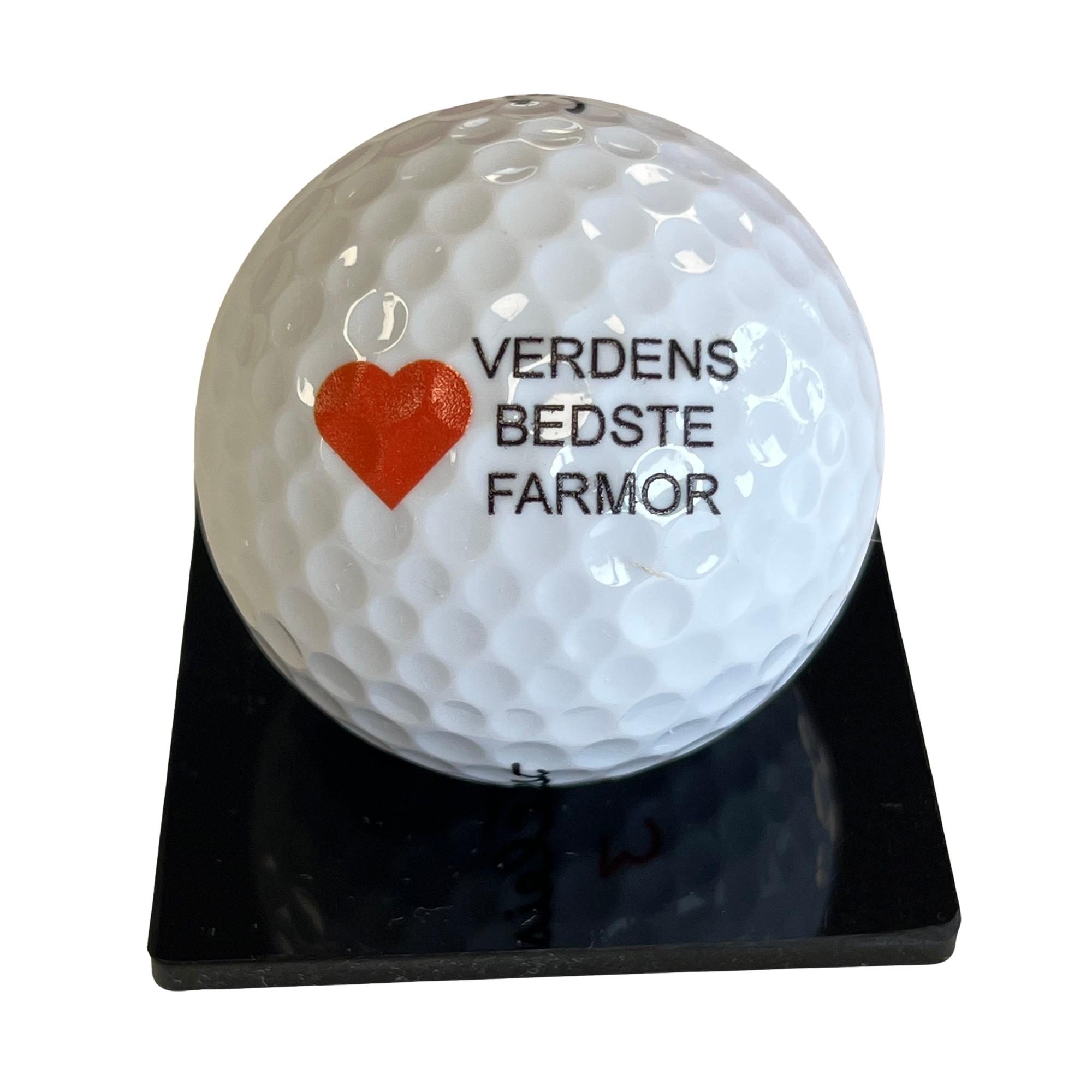Golfbolde - 3 stk - Verdens bedste farmor - med hjerte