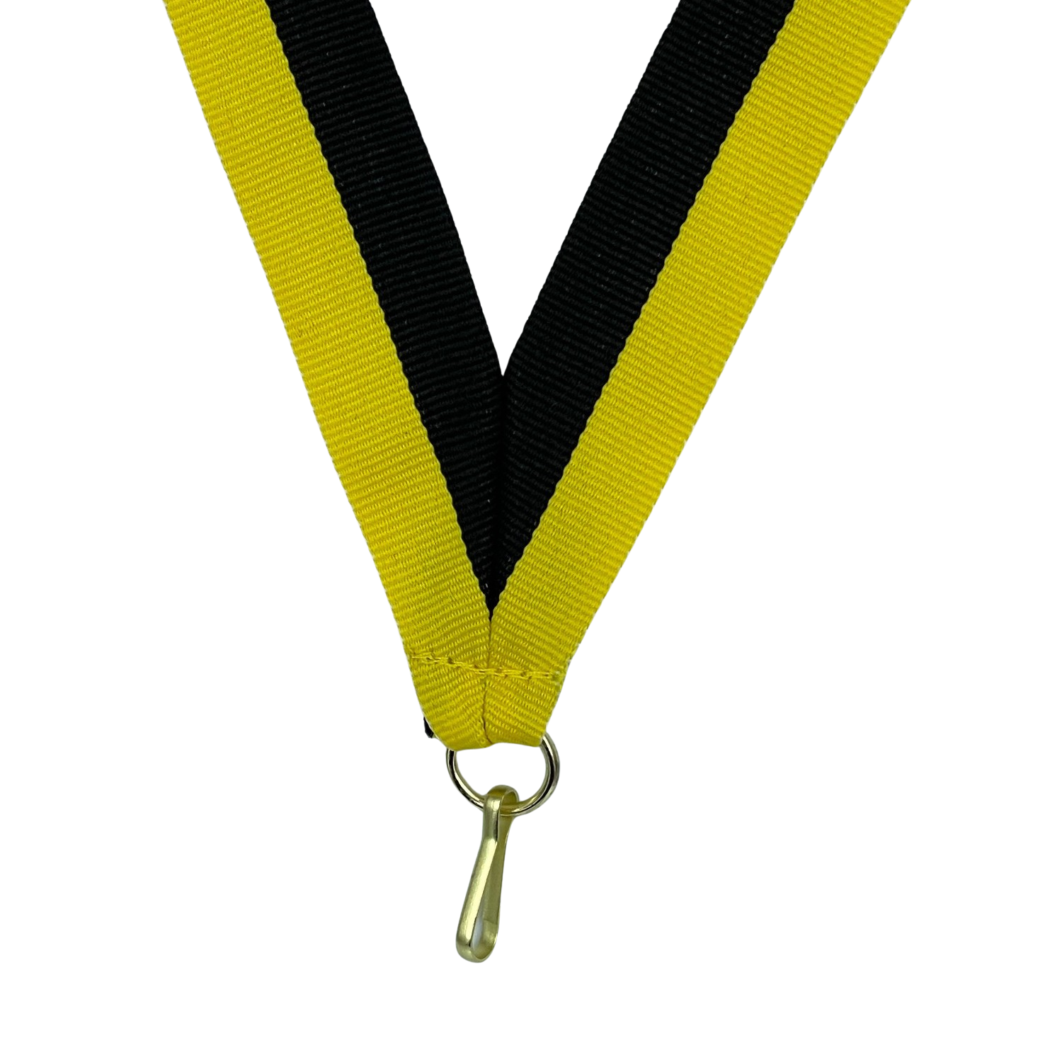 Medaljebånd (22mm) - Gul-Sort