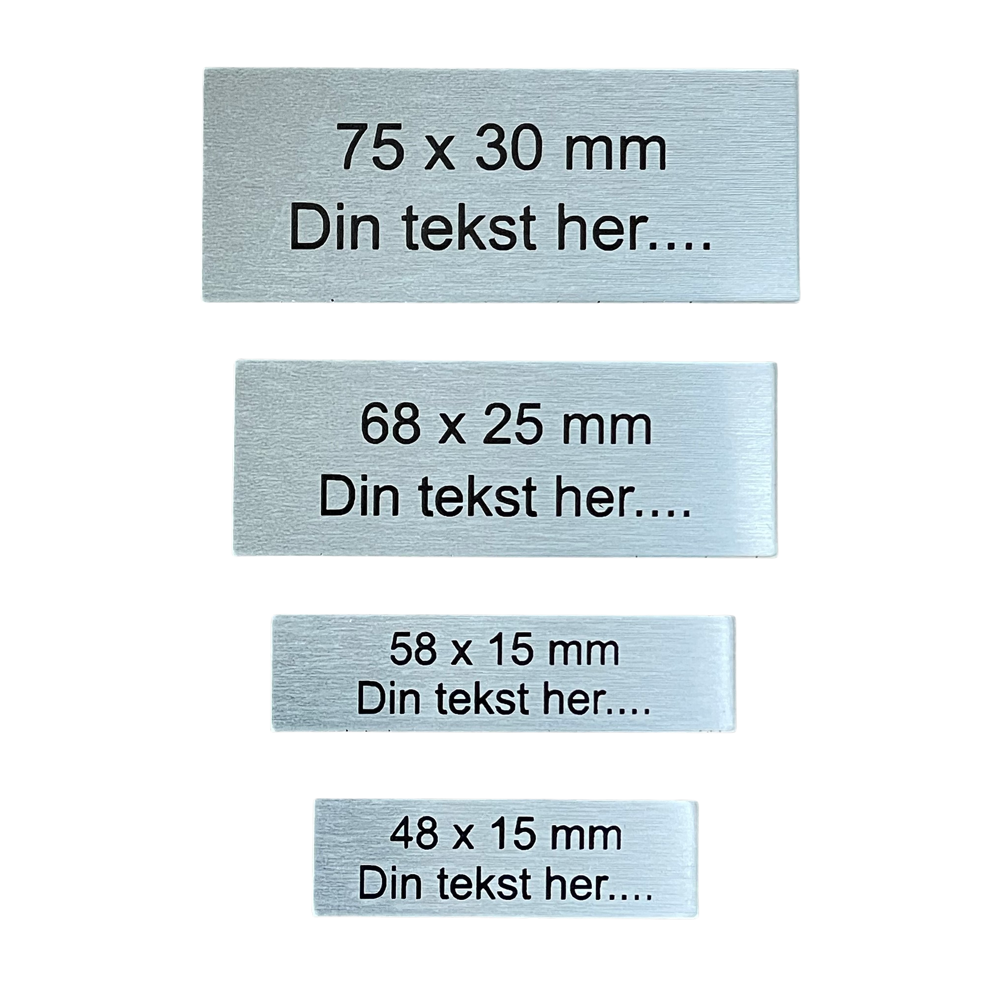 Pokalskilt i Sølv - inkl. 1-3 linje gravering - 4 størrelser