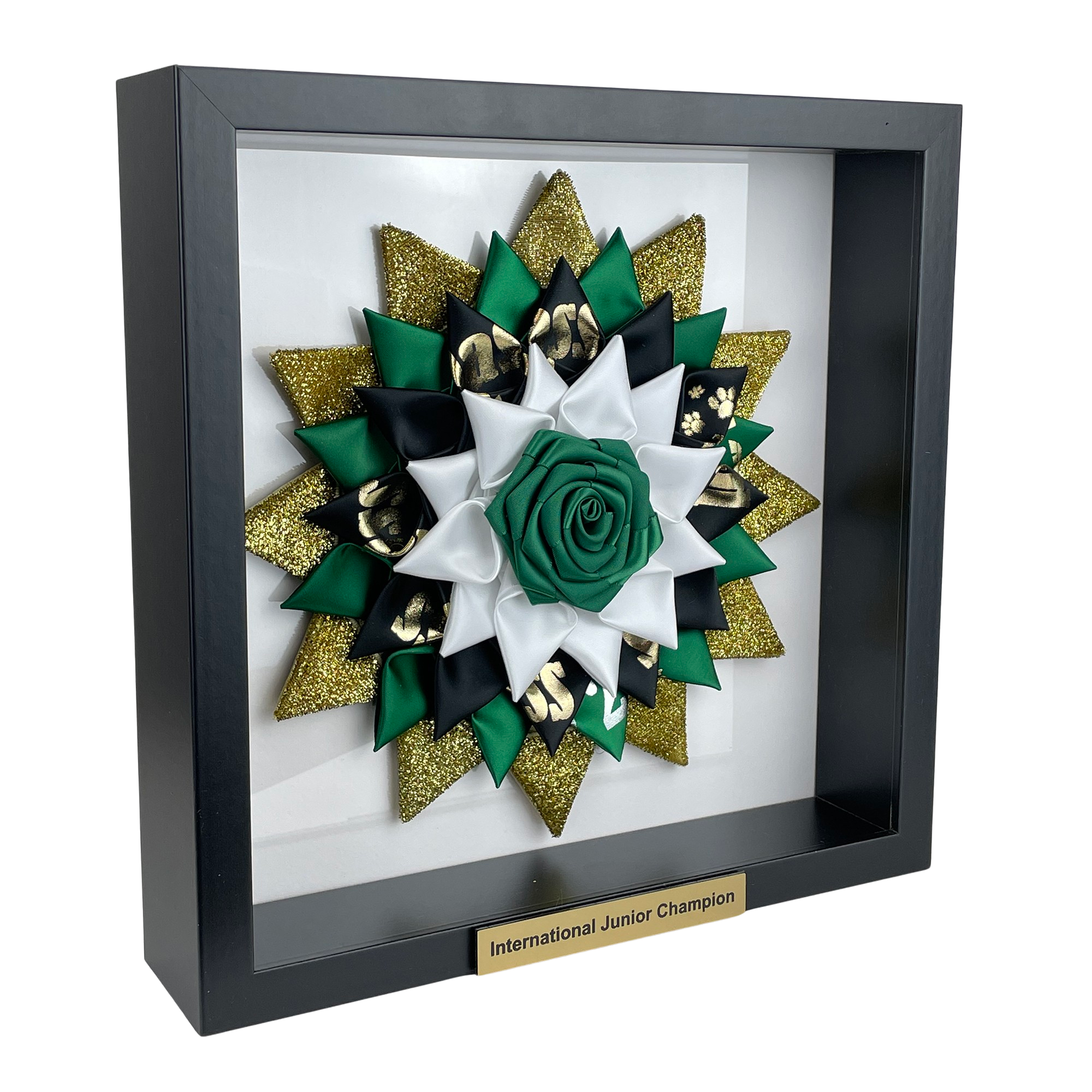 Upcycling Rosette For.green - sort ramme - gratis graveret skilt