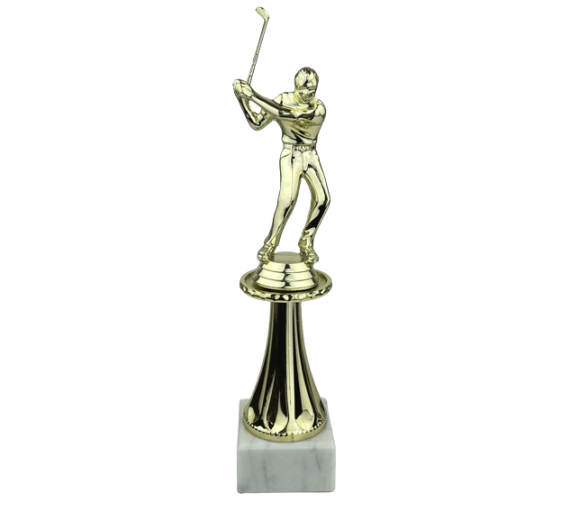 Golfspiller - Statuette Guld - 25 cm