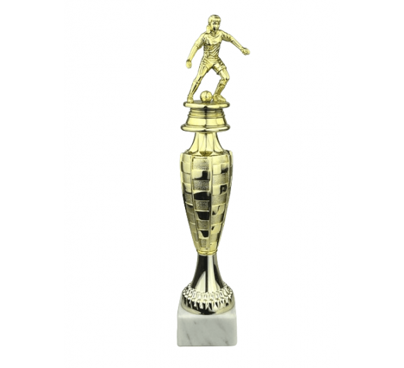 Fodboldspiller Dame - Statuette Guld - 28,5 cm