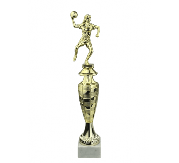 Håndboldspiller Dame - Statuette Guld - 33 cm