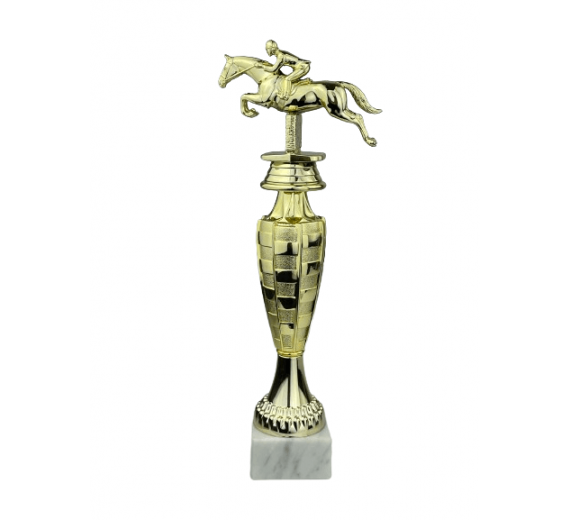 Springende hest - Statuette Guld - 28,5 cm