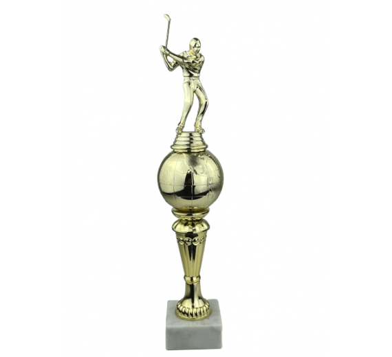 Golfspiller - Statuette Guld - 38 cm