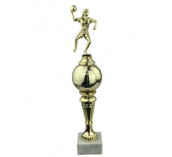 Håndboldspiller Dame - Statuette Guld - 37 cm