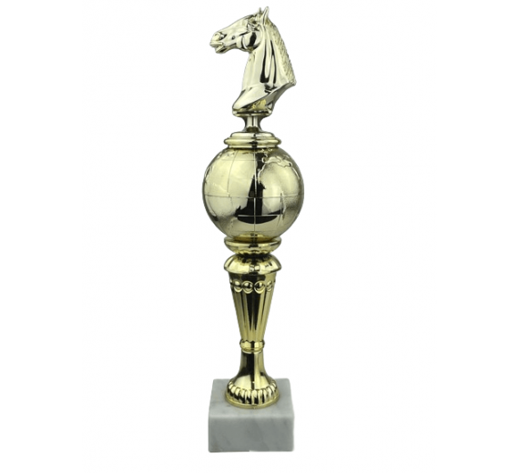 Hestehoved - Statuette Guld - 33 cm