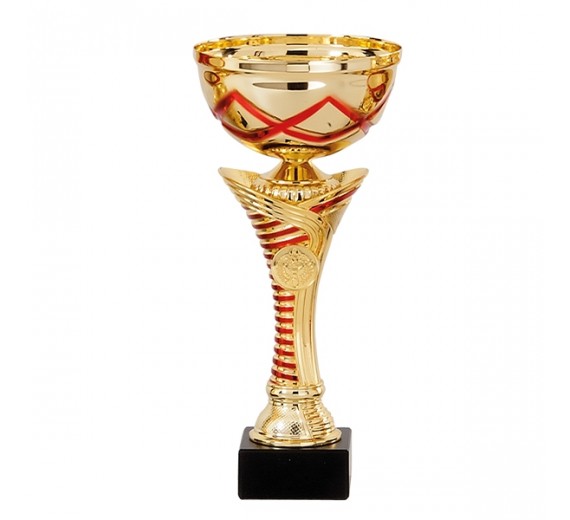 Pokal Kamilla - Guld/rød 23-29 cm - 3 størrelser