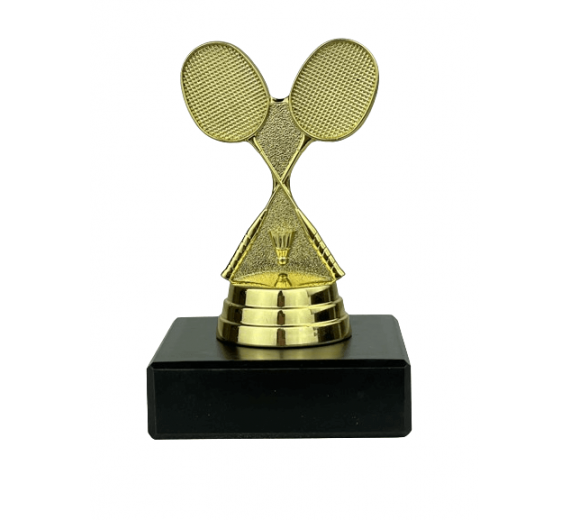 Badminton - Statuette Guld - 9,5 cm