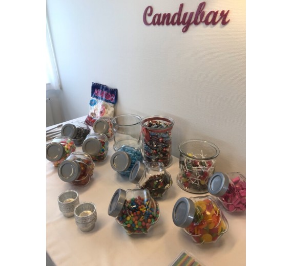 Candybar - skilt i akryl - 12x50 cm - flere farver