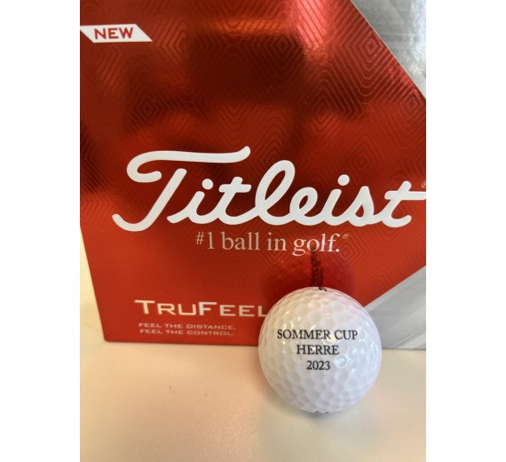 60 stk Golfbolde - Med eget logo eller tekst - Titleist TruFeel