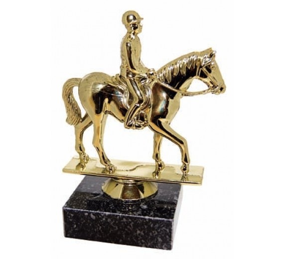 Hest med rytter - Statuette J-1308