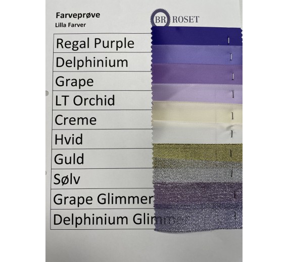 Farveprøver - vælg blandt flere farver