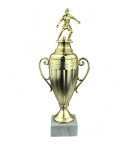 Dame fodboldspiller - statuette guld - 29,5 cm