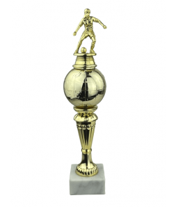 Dame fodboldspiller - statuette guld - 33 cm
