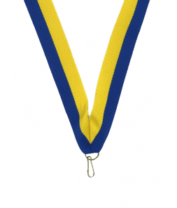 Medaljebånd blå-gul