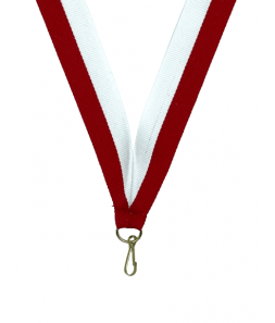 Medaljebånd rød-hvid