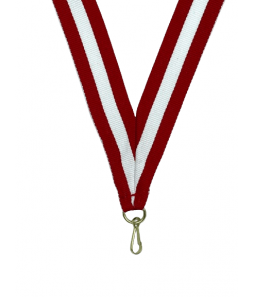 Medaljebånd rød-hvid-rød