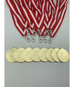 100 stk Medaljepakke - Mike 50 mm Guld - Ishockey