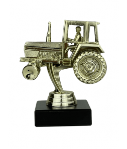 Traktor - statuette Guld - 12 cm