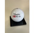 Golfbolde - 3 stk - Tillykke 60 år - med flag
