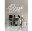 Bar - Skilt i sort eller hvid akryl 
