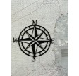 Kompas - skilt i sort eller hvid akryl