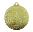 100 stk Medaljepakke - Inkl. medaljebånd - Christian 50 mm Guld - Fodbold