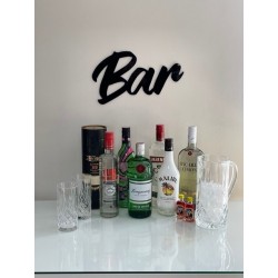 Bar skilt - 3 mm sort akryl - 35x20 cm