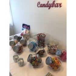 Candybar - skilt i akryl - 12x50 cm - flere farver