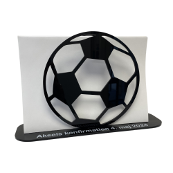 Sangskjuler Fodbold med UV-print - Sort akryl