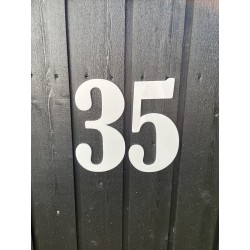 Husnummer - tal i sort eller hvid akryl