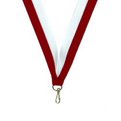 Medaljebånd (22 mm) - rød-hvid
