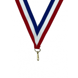 Medaljebånd (22 mm) - rød-hvid-blå