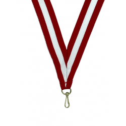 Medaljebånd (22 mm) - rød-hvid-rød