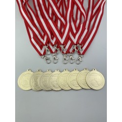 100 stk Medaljepakke - Christian 50 mm Guld - Fodbold