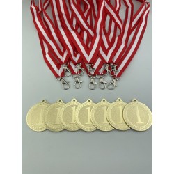 100 stk Medaljepakke - Karl 50 mm Guld - 1.Plads