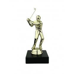 Golfspiller - Statuette Guld - 16 cm