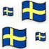 Flag Sverige - +4,00 DKK (+5,00 DKK Inkl. moms)