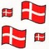 Dansk flag - +4,00 DKK (+5,00 DKK Inkl. moms)