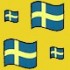 Flag Sverige (gul) - +4,00 DKK (+5,00 DKK Inkl. moms)